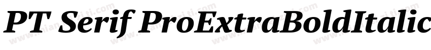 PT Serif ProExtraBoldItalicW08字体转换